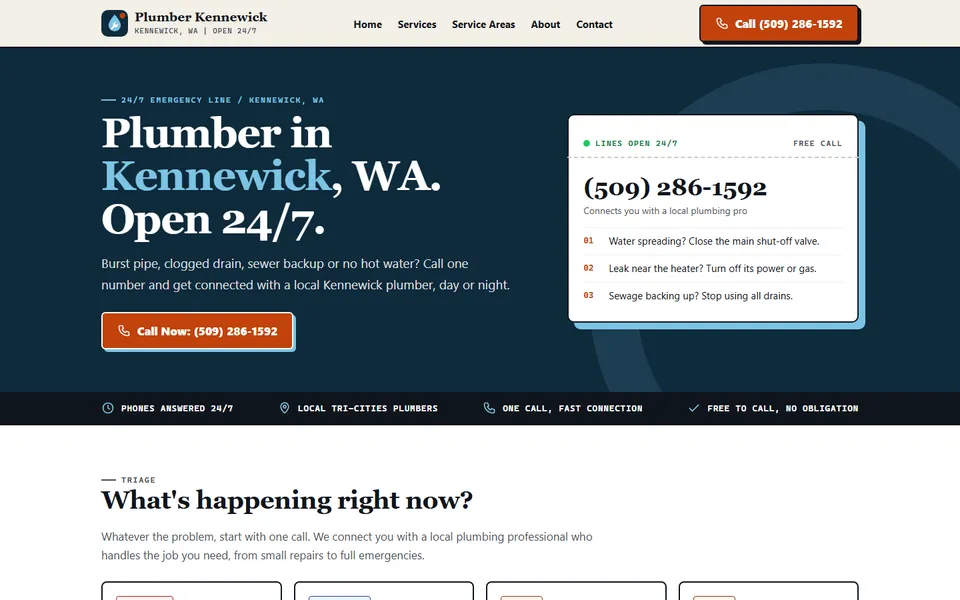 Homepage of plumberkennewick.com